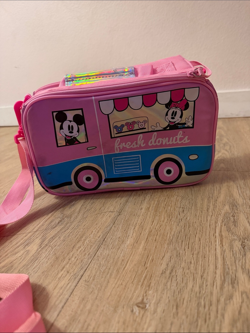 Disney Pink Donut Truck Crossbody Lunch Bag with Minnie & Mickey